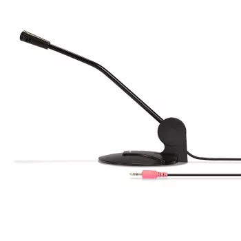 Lindy Micrófono de sobremesa con audio de 3,5 mm, micrófono de conferencia, 54 dB, 30 - 10000 Hz, 0,5 %, 2200 Ω, unidireccional