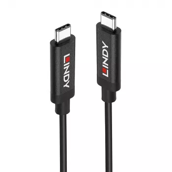 Lindy Cable USB 3.2 Gen 2 C/C activo de 5 m, 5 m, USB C, USB C, USB 3.2 Gen 2 (3.1 Gen 2), 10 Gbit/s, Negro