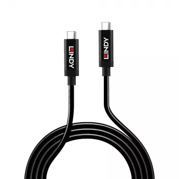 Lindy Cable USB 3.2 Gen 2 C/C activo de 5 m, 5 m, USB C, USB C, USB 3.2 Gen 2 (3.1 Gen 2), 10 Gbit/s, Negro