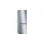 Bosch Serie 2 KGN33NLEB frigorífico combi, libre instalación, 279 l, No Frost, E, acero inoxidable
