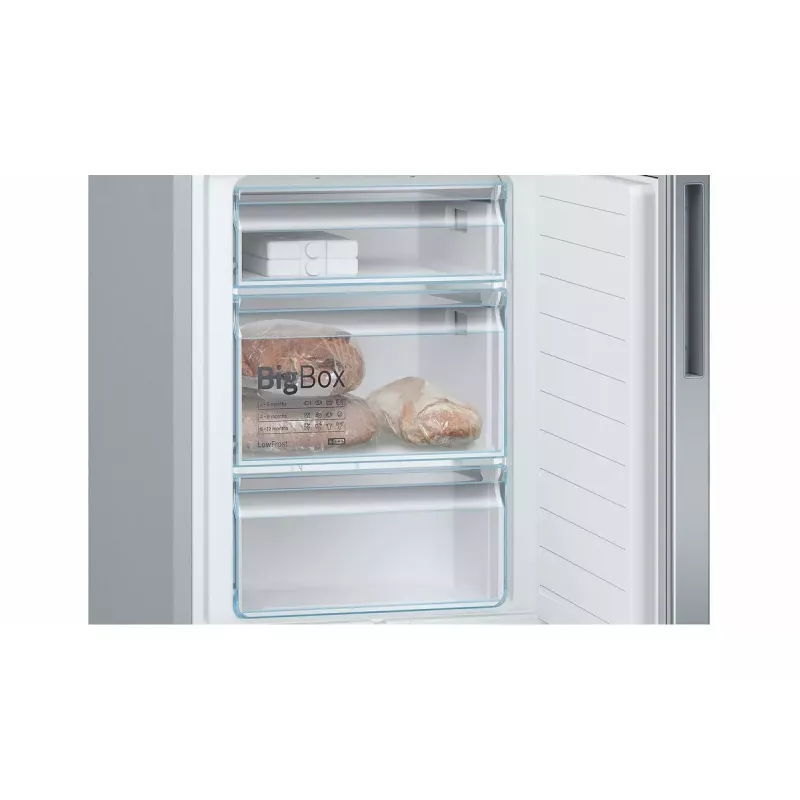 Bosch Serie 6 KGE36AICA frigorífico-congelador combinado independiente 308 l acero inoxidable