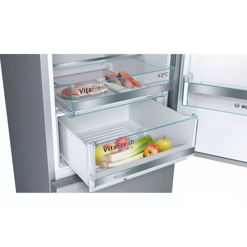 Bosch Serie 6 KGE36AICA frigorífico-congelador combinado independiente 308 l acero inoxidable