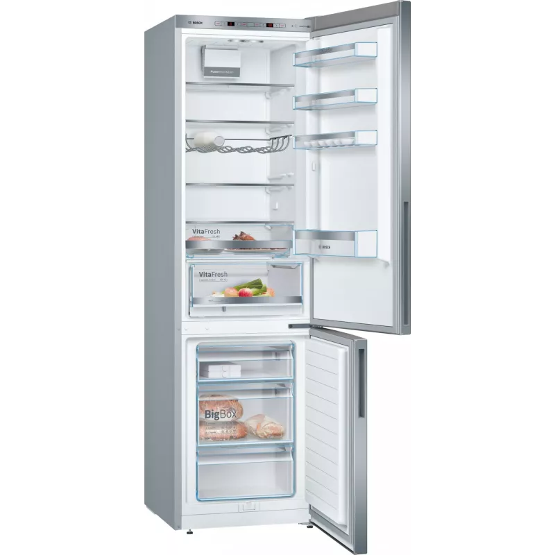 Bosch Serie 6 KGE39ALCA frigorífico combi, libre instalación, 201 cm, congelador 94 l, C, acero inoxidable