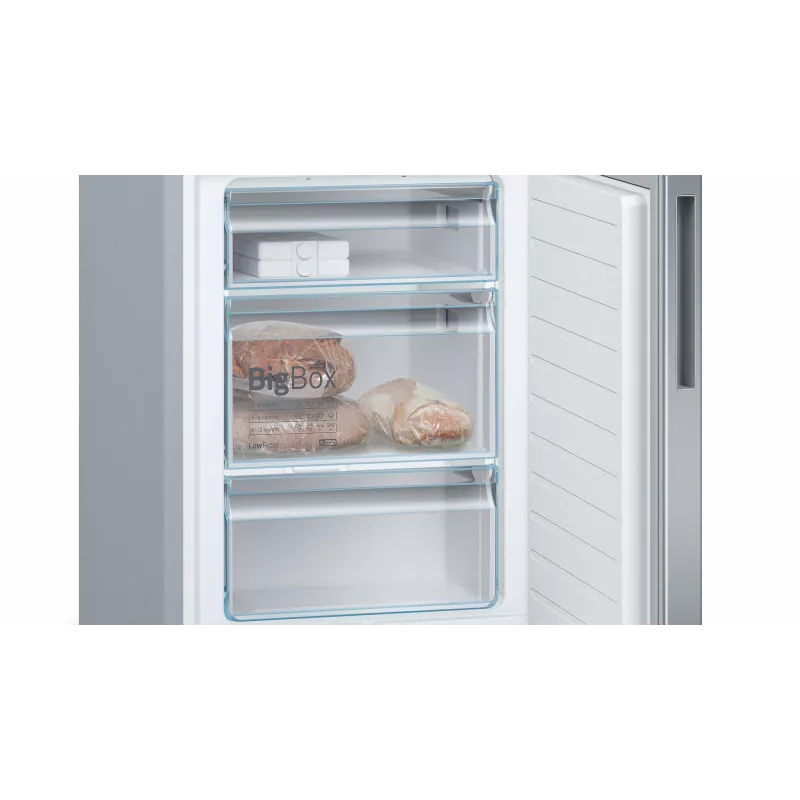 Bosch Serie 6 KGE39ALCA frigorífico combi, libre instalación, 201 cm, congelador 94 l, C, acero inoxidable