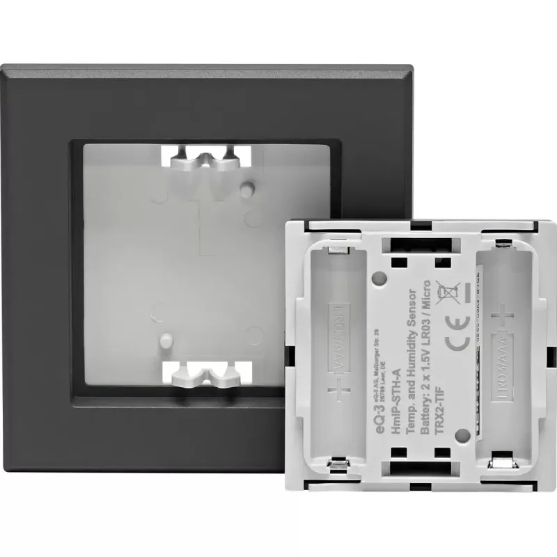 Sensor de temperatura y humedad interior HomeMatic HmIP‑STH‑A antracita, sensor inalámbrico para smart home