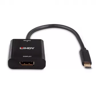Convertidor Lindy USB Type-C a DisplayPort 4K144, USB Type-C, salida DisplayPort, 3840 x 2160 píxeles