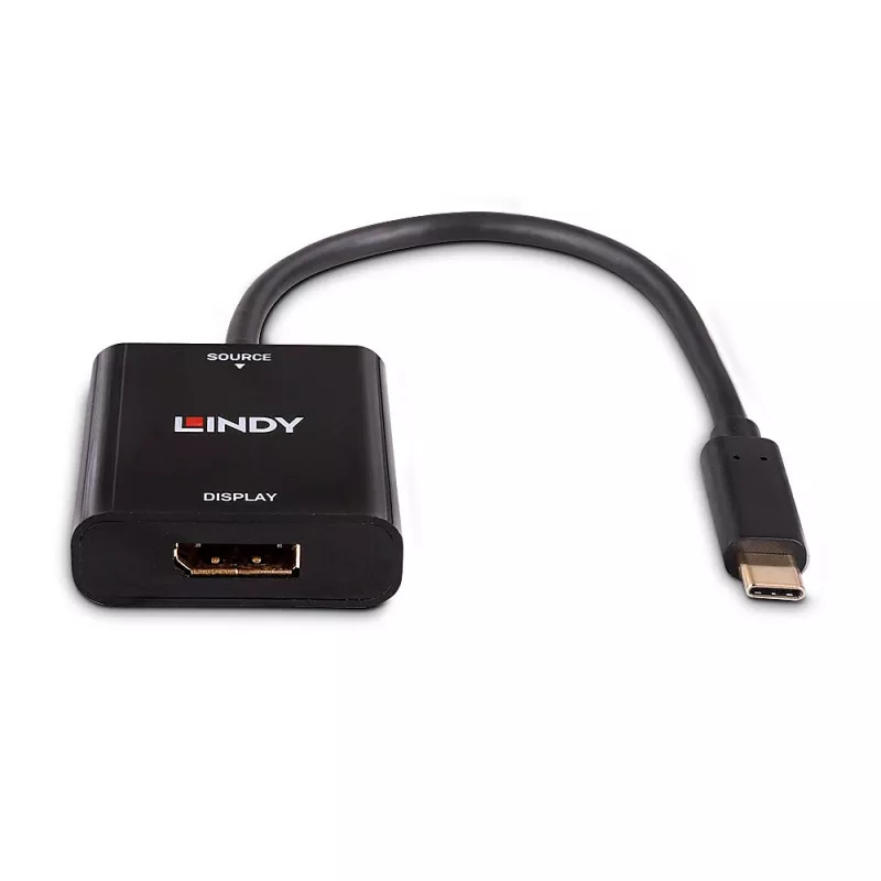 Convertidor Lindy USB Type-C a DisplayPort 4K144, USB Type-C, salida DisplayPort, 3840 x 2160 píxeles