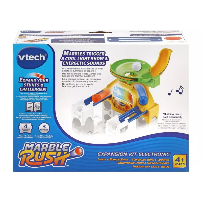 VTech Marble Rush - set de ampliación electrónico - embudo, 4 años, sonido, AA, plástico, multicolor
