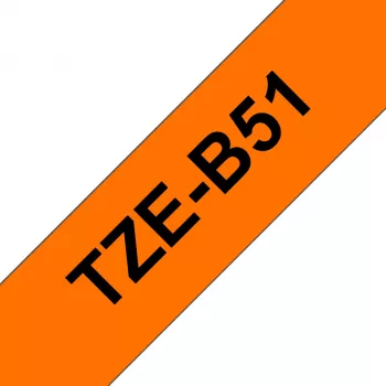 Cinta laminada Brother, negro sobre naranja fluorescente, TZe, gris, transferencia térmica, China, 5 años