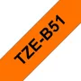 Cinta laminada Brother, negro sobre naranja fluorescente, TZe, gris, transferencia térmica, China, 5 años