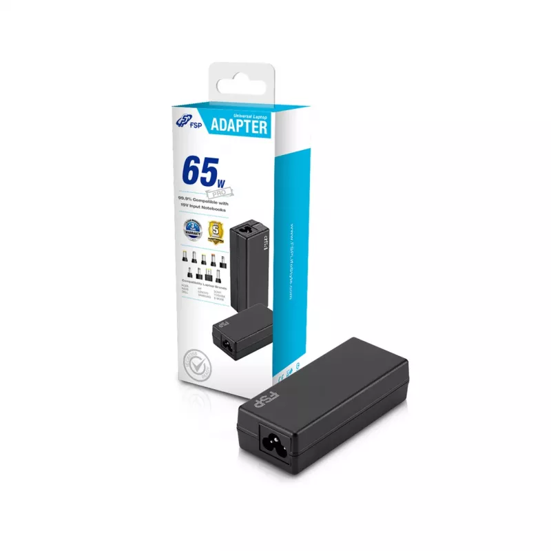 FSP NB PRO 65 adaptador PD, salida: 3,42 A, portátil, interior, 100 - 240 V, 50/60 Hz, 65 W, 18 - 20 V