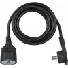 BRENNENSTUHL alargador corto con conector plano en ángulo 3 m