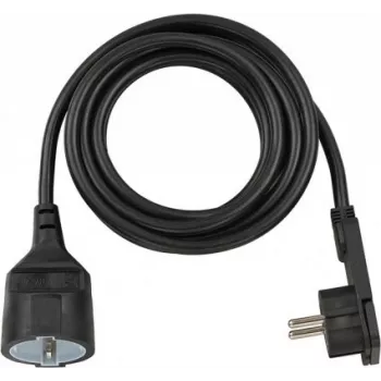 BRENNENSTUHL alargador corto con conector plano en ángulo 3 m