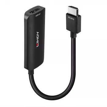 Lindy HDMI 4K60 a DisplayPort 1.2 convertidor, 157 m, HDMI tipo A (estándar), DisplayPort, conector macho, conector hembra, recto