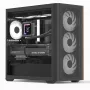 PC mini torre Aerocool D301A negro madera fuente de alimentación ATX