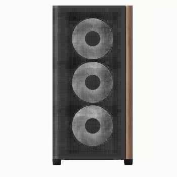 PC mini torre Aerocool D301A negro madera fuente de alimentación ATX