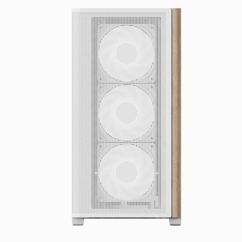 Aerocool D301A mini torre blanca, madera