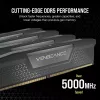Memoria CORSAIR 64 GB – DDR5 (2x32 GB) DRAM 6600 MT/s CL32 kit de memoria – negra Vengeance