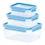 EMSA 508566 Fiambrera rectangular Set Transparente 3 uds.