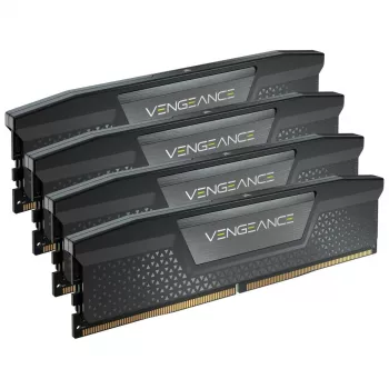 Memoria CORSAIR 64 GB - DDR5 (4x16 GB) DRAM 6400 MT/s CL32 kit de memoria - Negra Vengeance