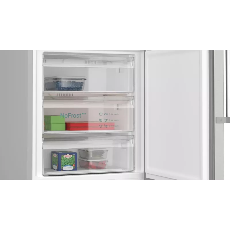 Siemens iQ500 KG49NAICT Frigorífico combi congelador de libre instalación 440 L acero inoxidable