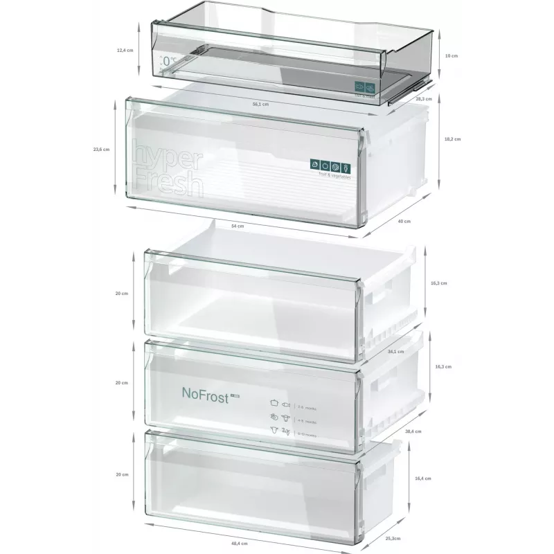 Siemens iQ300 KG49NXIBF Frigorífico combi congelador de libre instalación 440 L acero inoxidable