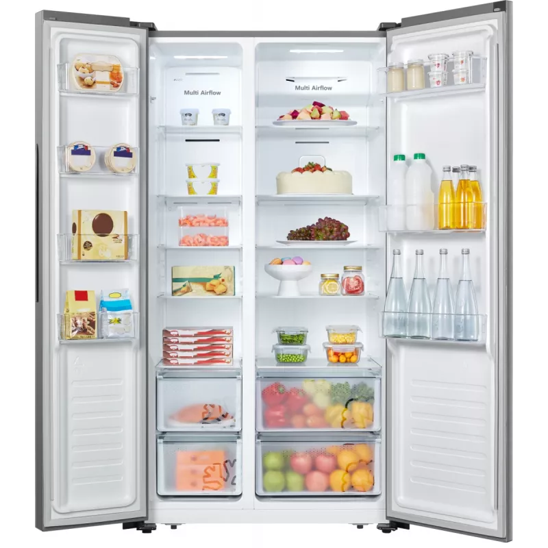 Hisense RS677N4ACC Frigorífico side-by-side de libre instalación 519 L acero inoxidable