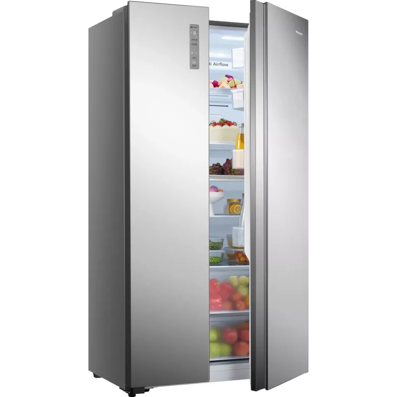 Hisense RS677N4ACC Frigorífico side-by-side de libre instalación 519 L acero inoxidable