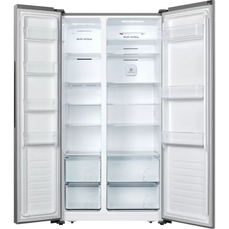 Hisense RS677N4ACC Frigorífico side-by-side de libre instalación 519 L acero inoxidable