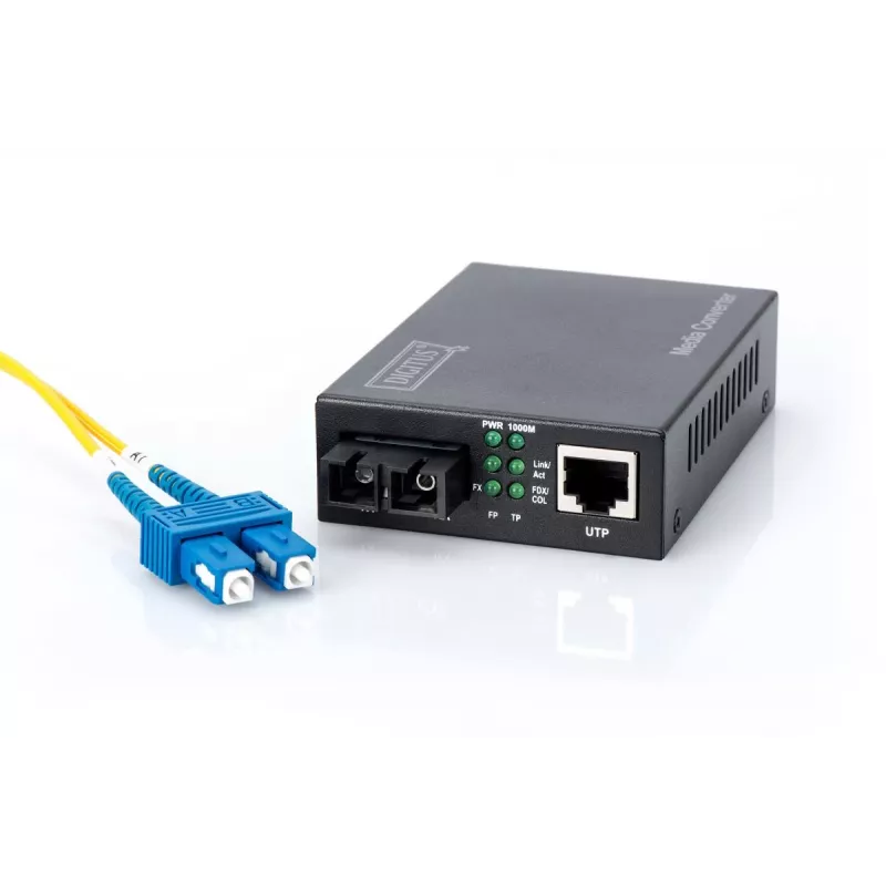 DIGITUS Professional Conversor de medios Gigabit, RJ45 / SC (DN-82121-1)