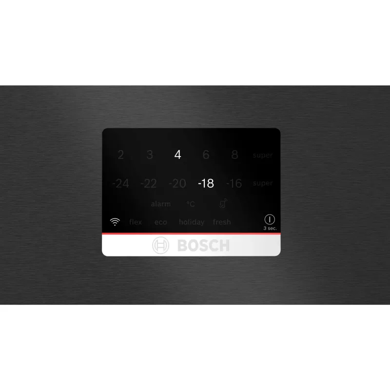 Bosch Serie 8 KGP86AXB0N frigorífico combi de libre instalación, 621 l (419 l frigorífico + 202 l congelador), clase energética B, 186 cm, Home Connect, acero inoxidable negro