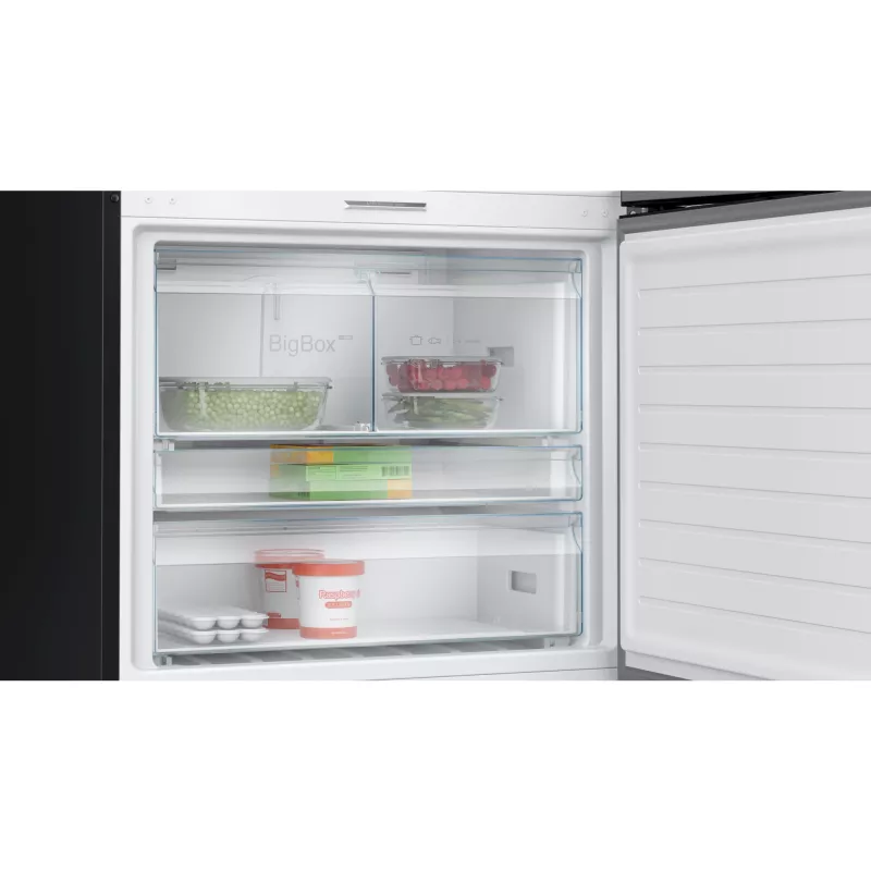 Bosch Serie 8 KGP86AXB0N frigorífico combi de libre instalación, 621 l (419 l frigorífico + 202 l congelador), clase energética B, 186 cm, Home Connect, acero inoxidable negro