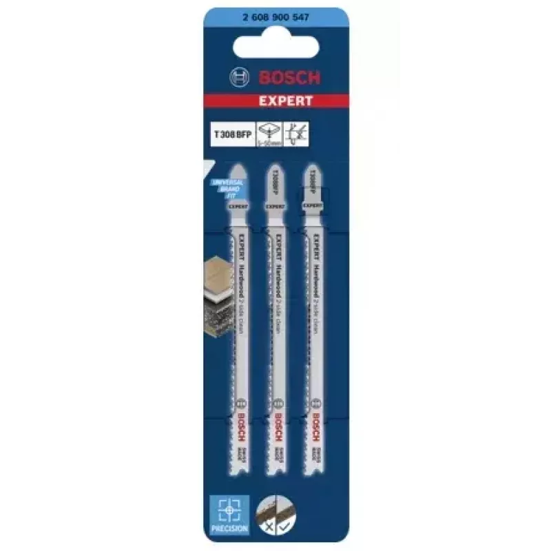 Bosch T 308 BFP Hoja de sierra de calar bimetal 3 uds.