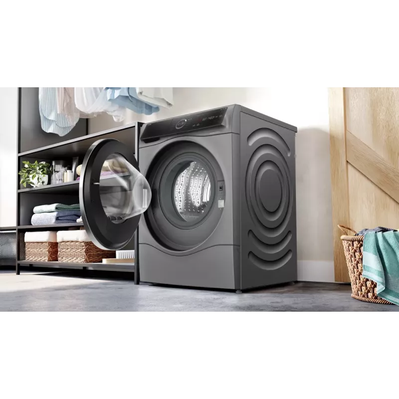 Lavadora-secadora Bosch Serie 8 WNC254AS0 Independiente Carga frontal Acero inoxidable