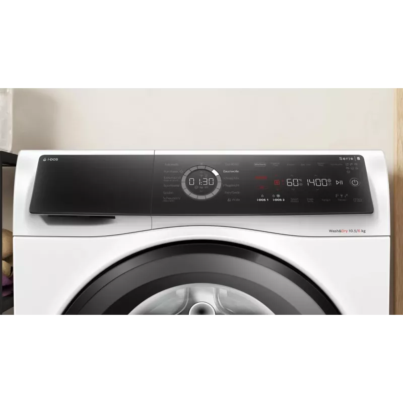 Lavadora-secadora Bosch Serie 8 WNC254A40 Independiente Carga frontal Blanco