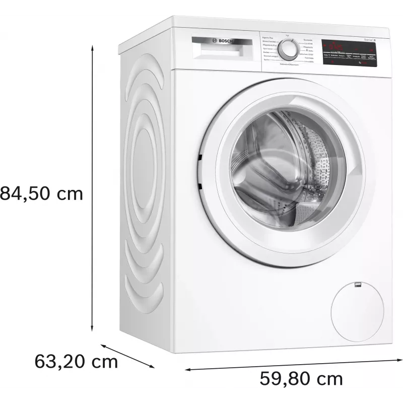 Bosch Serie 6 WUU28T22 lavadora de carga frontal, 9 kg, 1351 rpm, clase energética A, blanca
