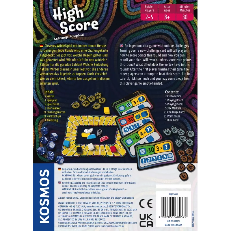 Kosmos High Score juego de cartas juego de azar