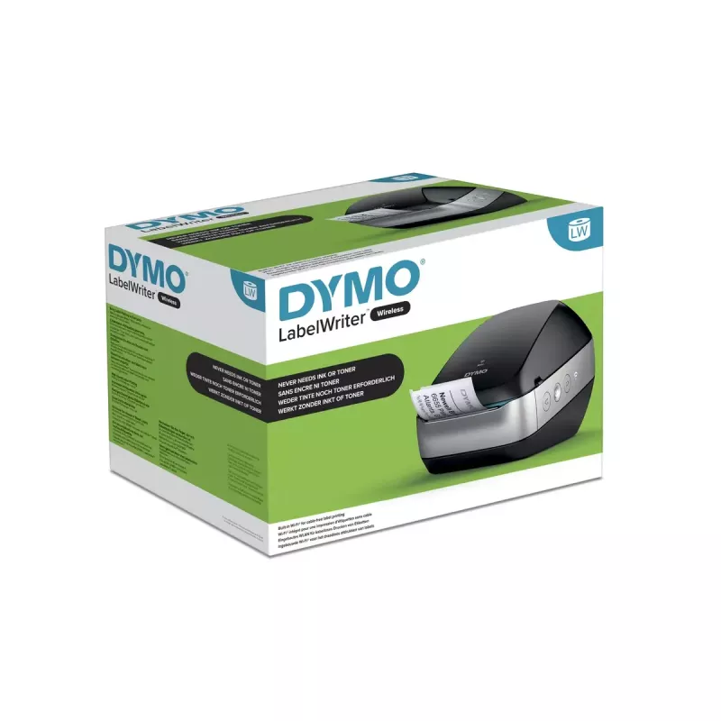Impresora de etiquetas DYMO LabelWriter Wireless | impresora de etiquetas Wi-Fi/red | negra