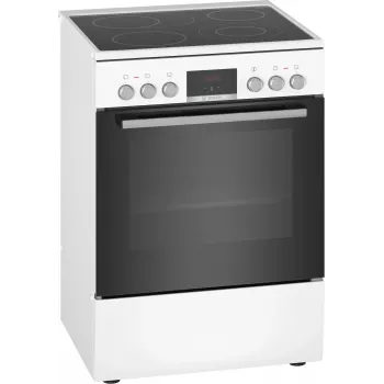 Bosch Serie 4 HKR39C220 cocina independiente eléctrica con placa vitrocerámica blanca