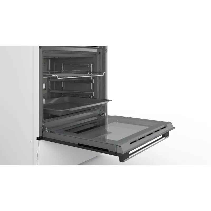 Bosch Serie 4 HKR39C220 cocina independiente eléctrica con placa vitrocerámica blanca