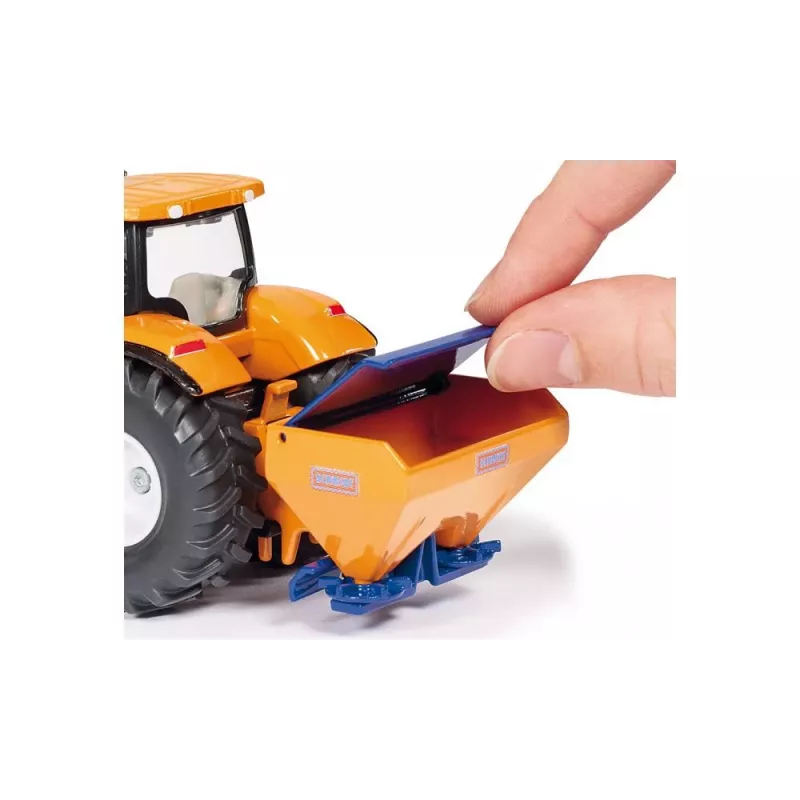 Siku tractor con hoja quitanieves y esparcidor de sal, modelo de tractor, preensamblado, 1:50, metal, plástico, 3 año(s), negro, azul, naranja