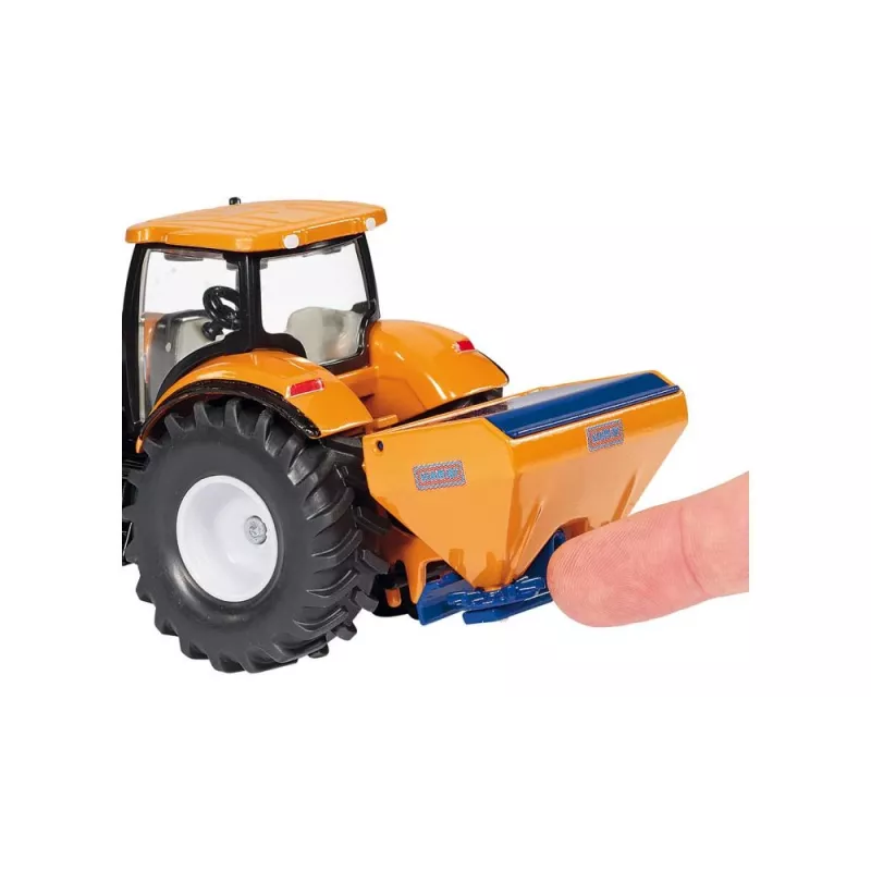 Siku tractor con hoja quitanieves y esparcidor de sal, modelo de tractor, preensamblado, 1:50, metal, plástico, 3 año(s), negro, azul, naranja