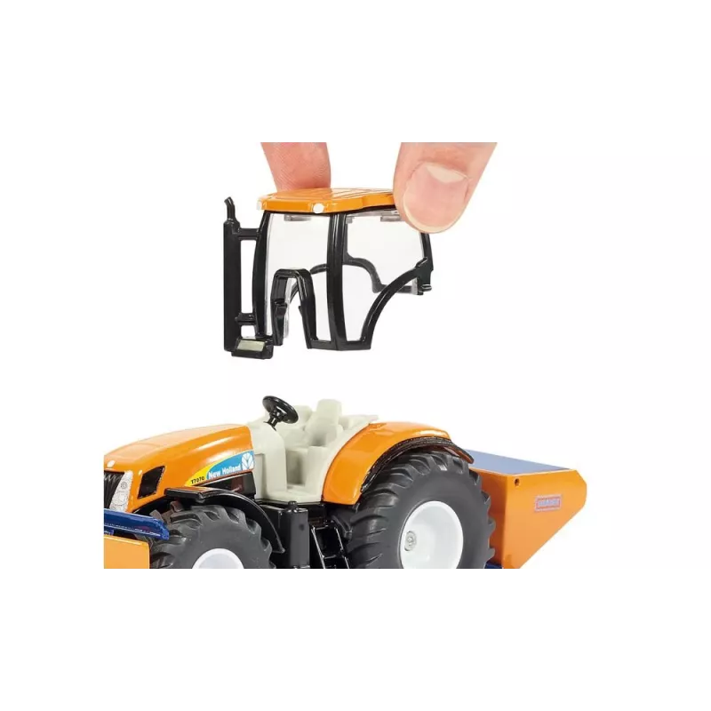 Siku tractor con hoja quitanieves y esparcidor de sal, modelo de tractor, preensamblado, 1:50, metal, plástico, 3 año(s), negro, azul, naranja