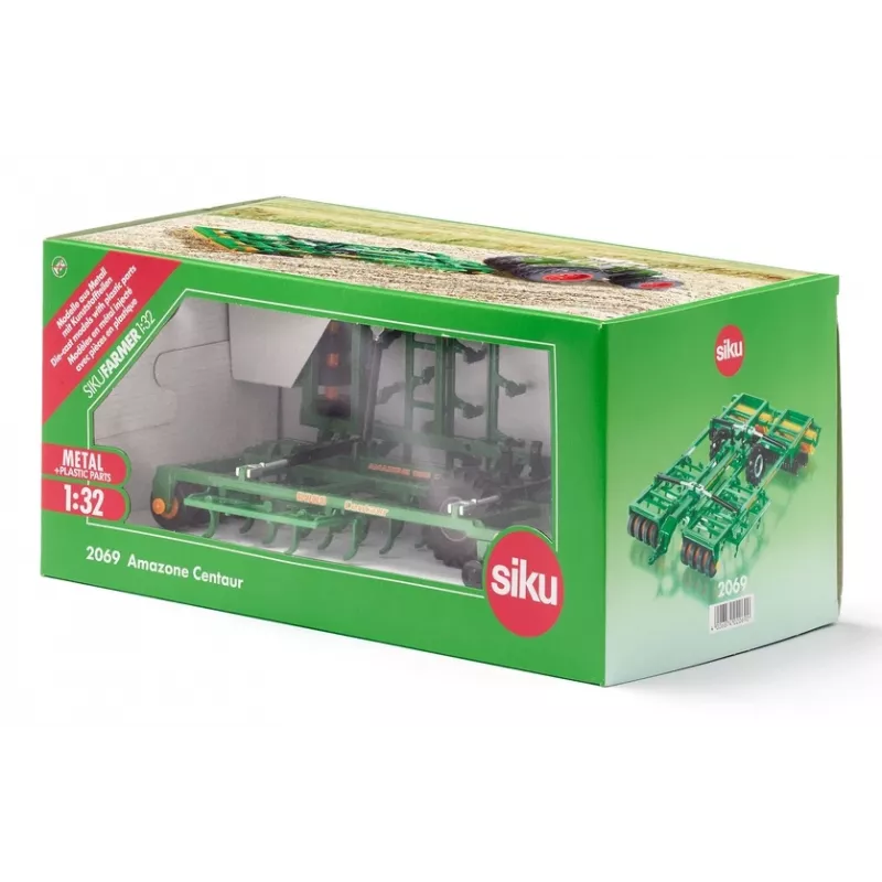 Siku 2069 modelo a escala 1:32, apero agrícola, negro, verde, naranja