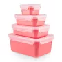 EMSA Clip & Close set rectangular coral 4 uds.