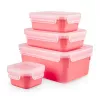 EMSA Clip & Close set rectangular coral 4 uds.