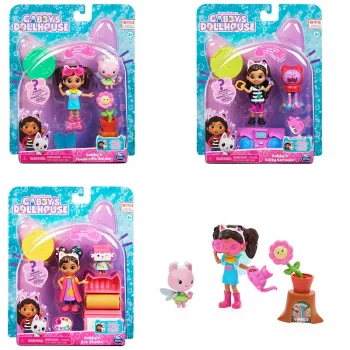 Casa de muñecas de Gabby, set de taller de arte con 2 figuras, 2 accesorios, entrega y mueble, juguete para niños a partir de 3 años