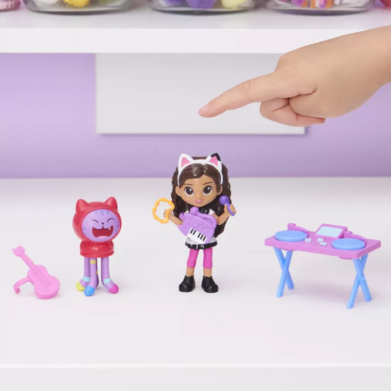 Casa de muñecas de Gabby, set de taller de arte con 2 figuras, 2 accesorios, entrega y mueble, juguete para niños a partir de 3 años