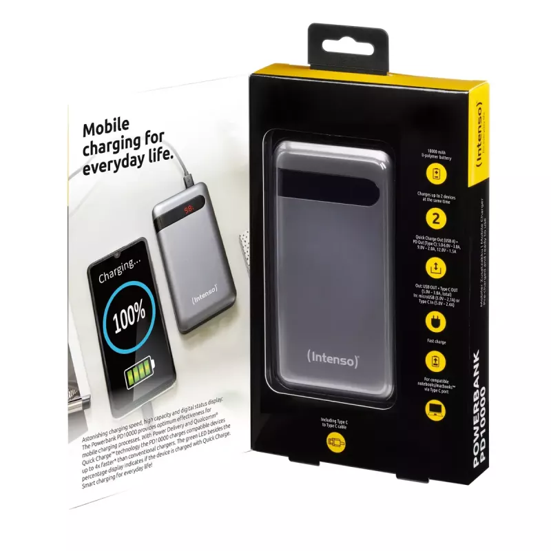 Batería externa portátil Intenso PD10000 10000 mAh