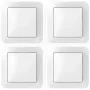 Set de interruptores de pared, 4 uds., Bosch Smart Home, para actuadores inteligentes, blanco